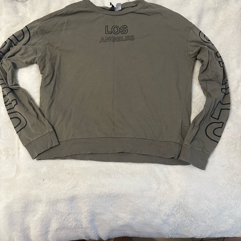 H&M Olive Green Graphic Sweatshirt
